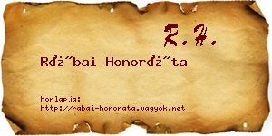 Rábai Honoráta névjegykártya